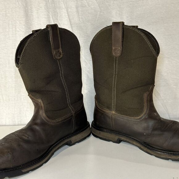 Ariat Men's Groundbreaker Pull On Work Boots Steel Toe Brown Size 11 EE  Brown - Picture 5 of 10